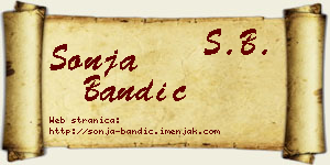 Sonja Bandić vizit kartica